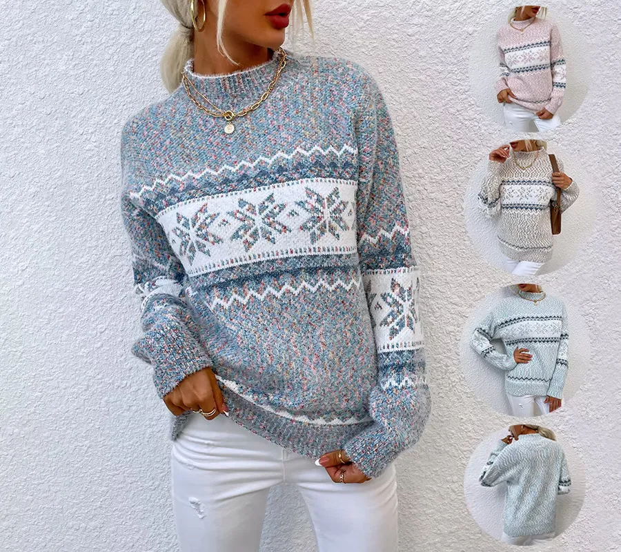 Sweater Fashion Half Turtleneck Pullover Knitted