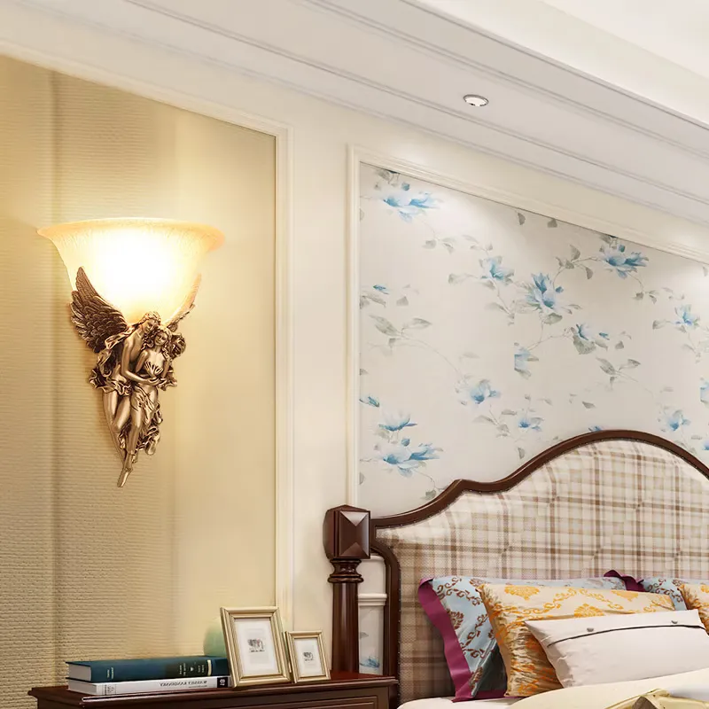 European Wall lamp Angel Bedroom Bedside LampL - Image 2