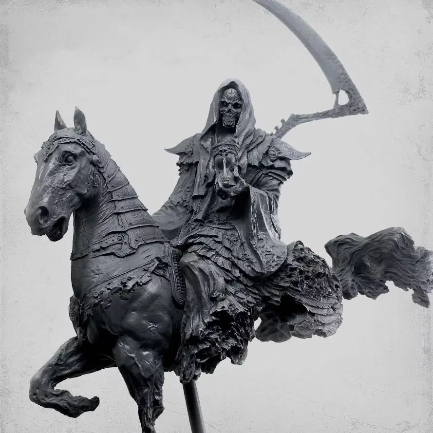 Hell Messenger Resin Soldier White Model - Image 3