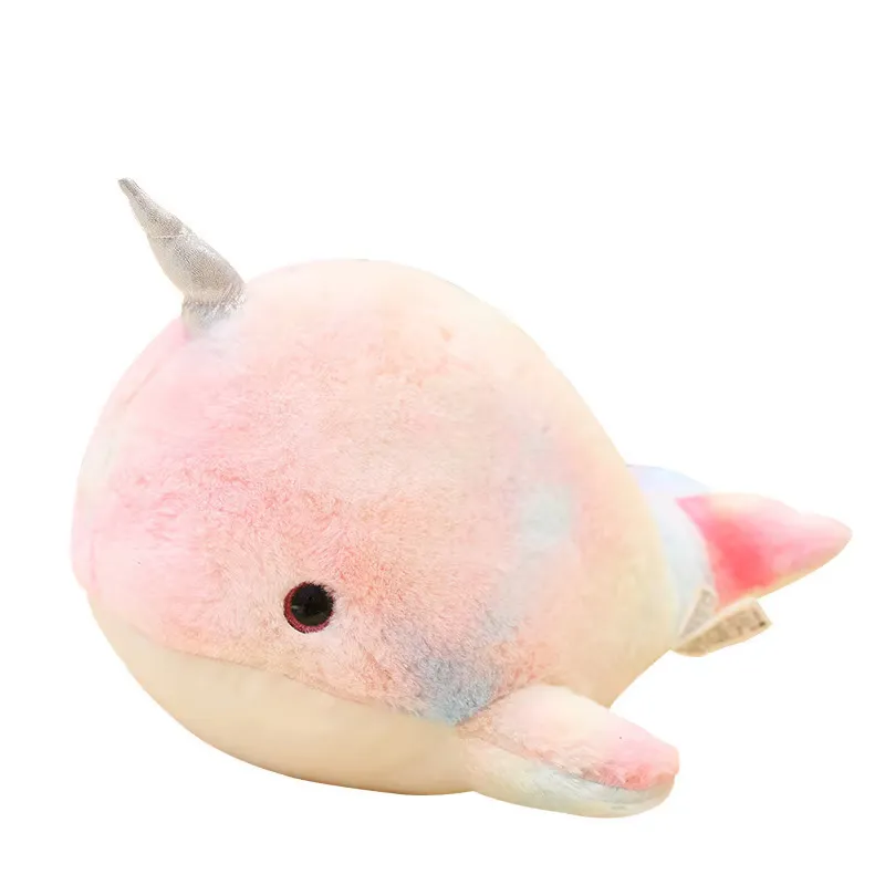 Cartoon Colorful Narwhal Plush Doll - Image 3