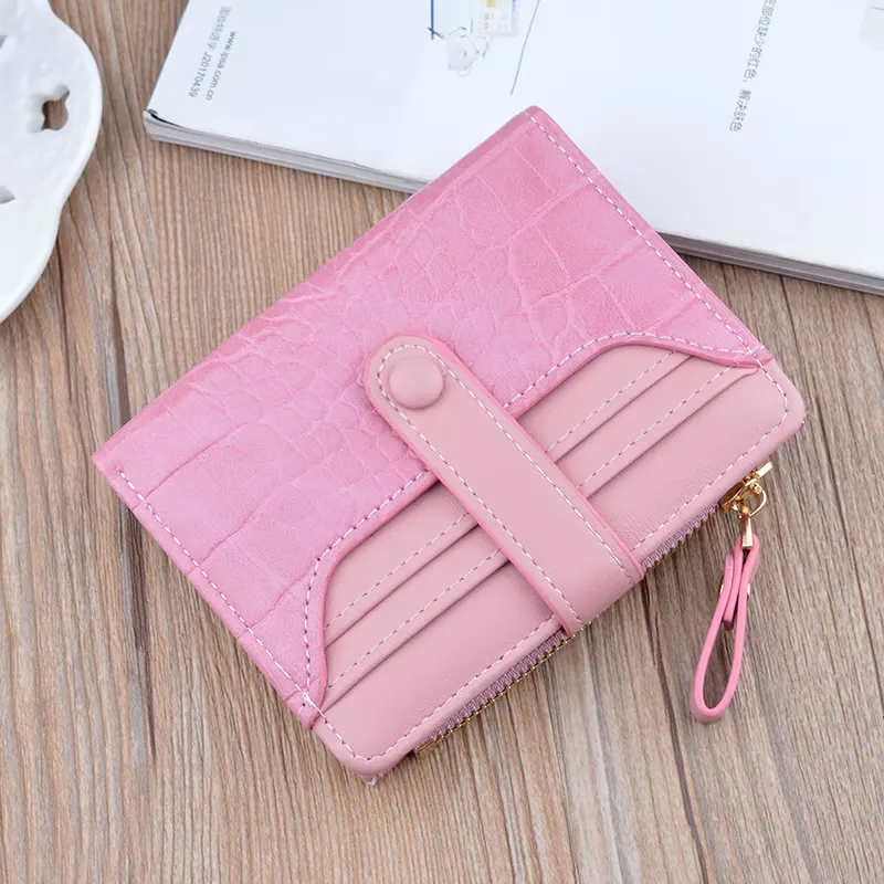 Fashion Zipper Hasp Leather Wallet Card Holder - Image 2