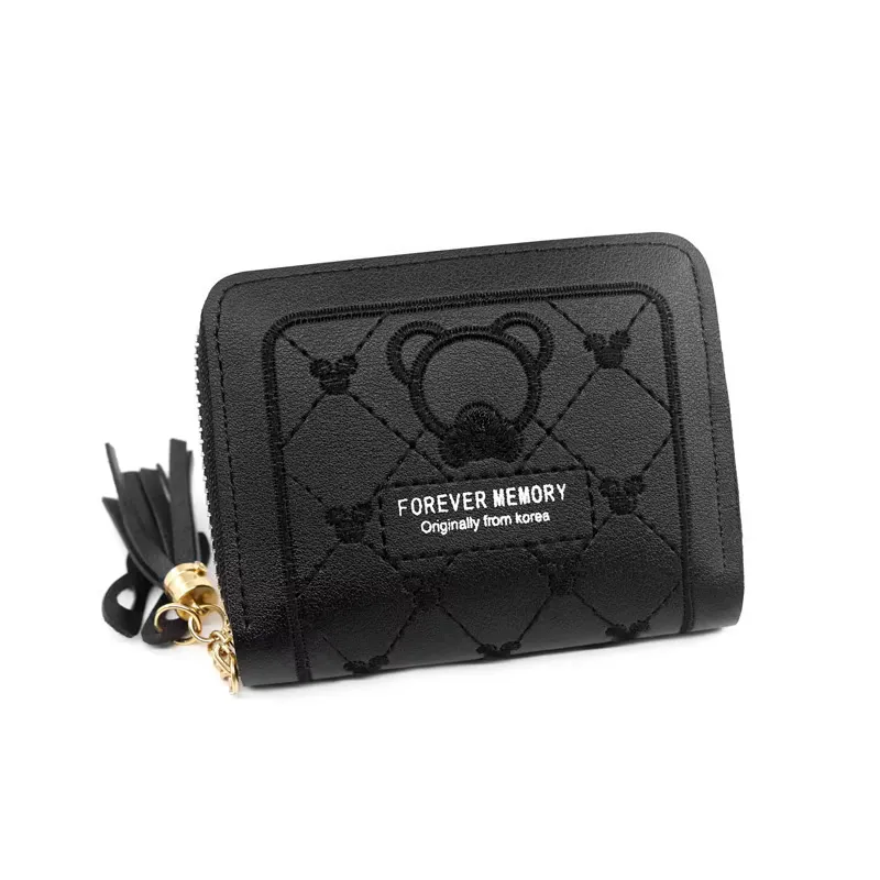 Embroidered Love Korean Women's Wallet Short Clutch - Image 2