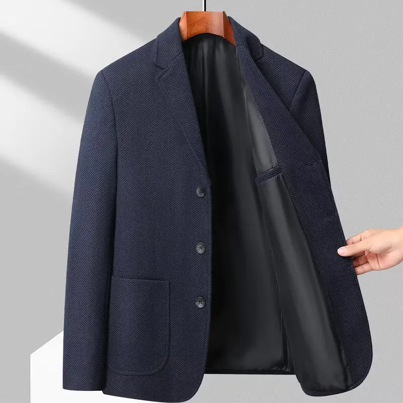 Spring And Autumn Men's New Suit Woolen Coat - Image 2