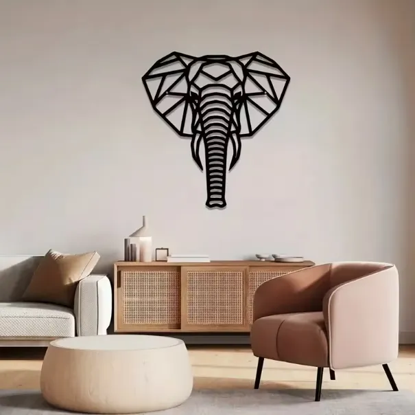 Metal Elephant Wall Decoration Metal Artwork - Image 2