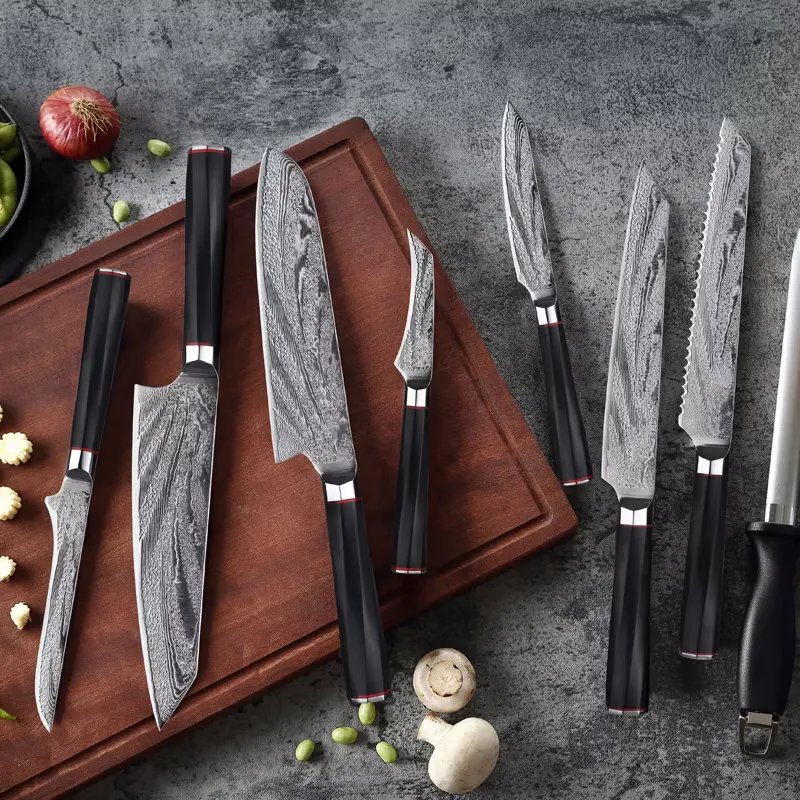 Damascus Steel Knife Chef's Knife Set Knife - Image 2
