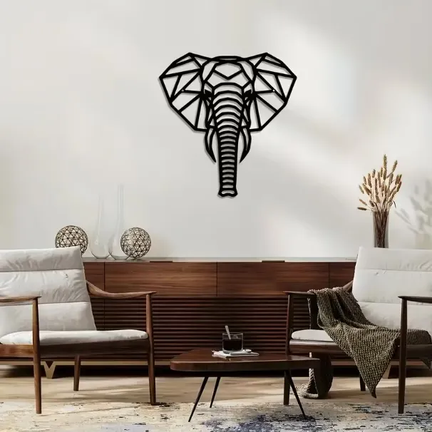 Metal Elephant Wall Decoration Metal Artwork - Image 3