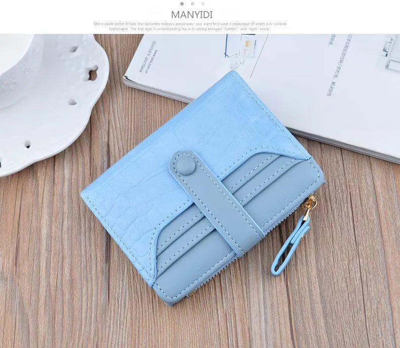 Fashion Zipper Hasp Leather Wallet Card Holder - Image 3